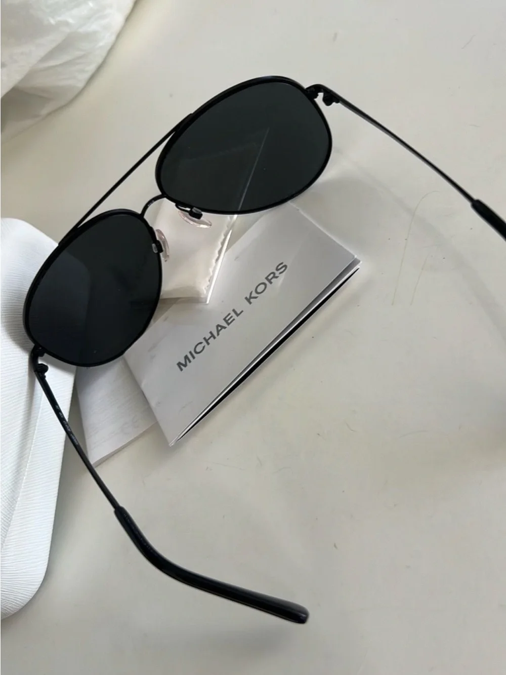 Michael Kors Black Aviator Sunglasses for Men